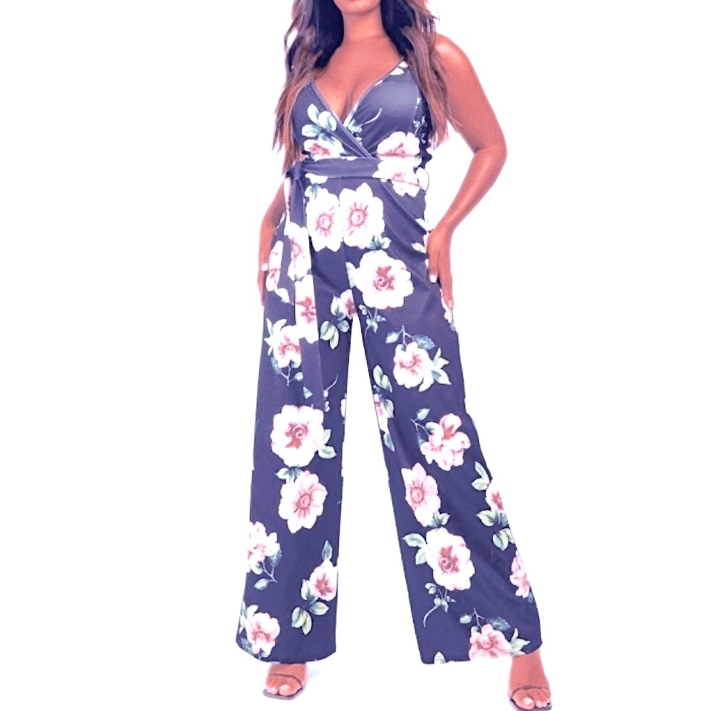 Boohoo romper floral black boho  jumpsuit New with tags size 20
